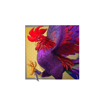- สัญลักษณ์พิเศษ ไก่ชนสีม่วง เกม Rooster Rumble
