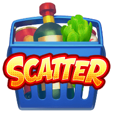 - สัญลักษณ์ SCATTER ของเกม Supermarket Spree