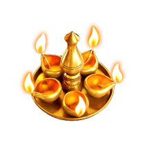 - รูปสัญลักษณ์ เชิงเทียนพระพิฆเนศ ของเกม Ganesha Gold