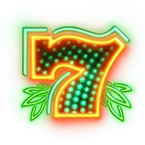 - รูปสัญลักษณ์ แสงไฟอิเล็กทรอนิกส์เลข 7 ของเกม Hip Hop Panda