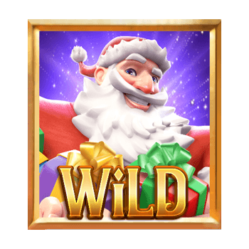 - รูปสัญลักษณ์ WILD เกม Santa is Gift Rush