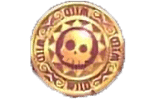 - สัญลักษณ์พิเศษ เหรียญทองโจรสลัด ของเกม Buccaneer Deluxe