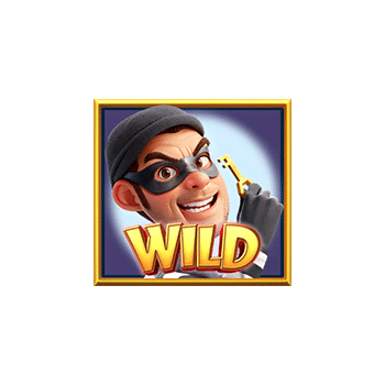 - รูปสัญลักษณ์ WILD ของเกม Wild Heist Cashout