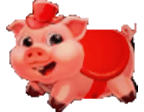 - รูปสัญลักษณ์ หมูสีแดง ของเกม Fortune Pig